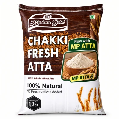 Kathait Gold Chakki Fresh MP Atta 100 percent natural whole wheat flour 10kg pack Dehradun