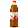 Kathait Gold 100% pure and unrefined cold pressed mustard oil 1 litre bottle packaging on white background. Kathait Gold Cold Pressed Black Mustard Oil