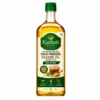 Kathait Gold cold pressed sesame oil in a 1 litre bottle with sesame seeds and a green cap